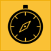 Yellow compass icon